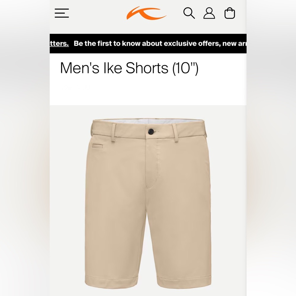 KJUS Ike Shorts Men’s 38 Performance Golf Wicking Stretch Lightweight 9” $129